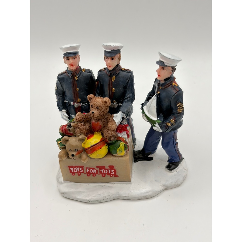 Toys For Tots Marine Corps Figurine 2013 FSG Holiday Village Decor Marines Resin